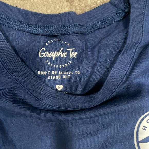 Blue to white ombré long sleeve graphic tee - Picture 4 of 5